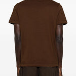 T-shirt girocollo in marrone Entire studios - unisex 
