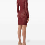 Abito mini in pizzo in bordeaux Wolford - donna 