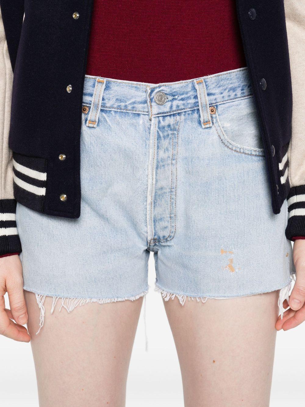 Pantaloncini in denim con bordi sfilacciati in blu Re/done - donna 