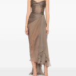 Abito da sera con spacco heidi in grigio Maria lucia hohan - donna 