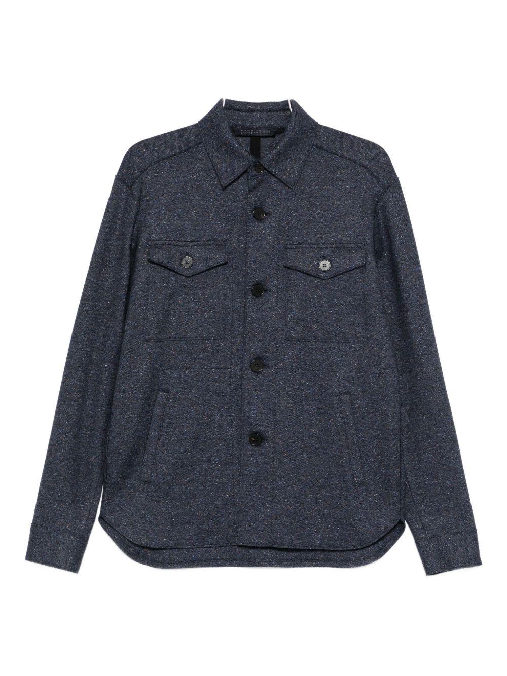 Giacca-camicia con bottoni in blu Harris wharf london - uomo 