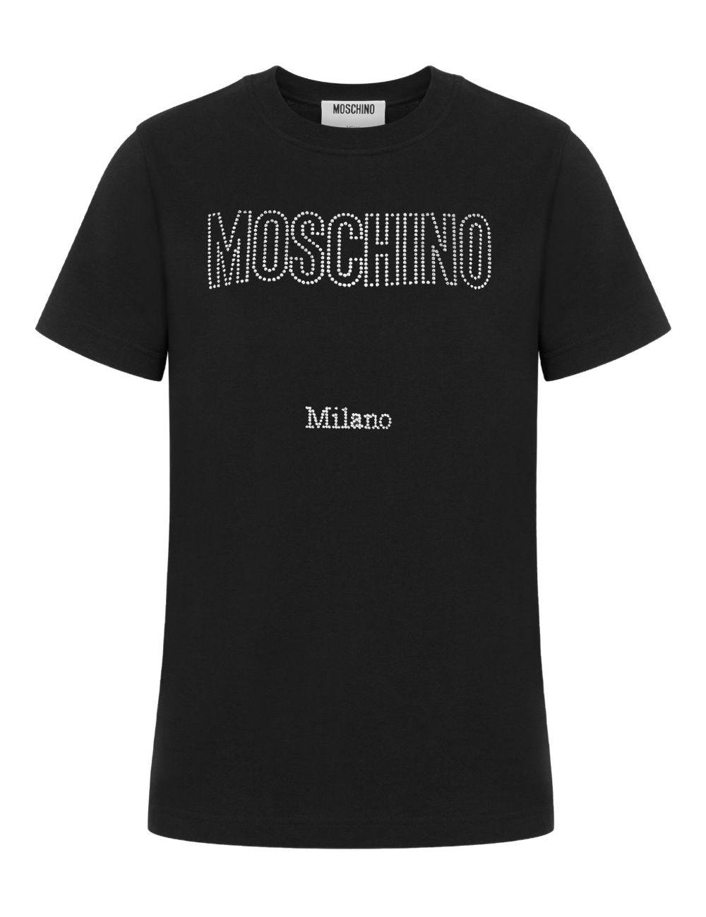 T-shirt con decorazione in nero Moschino - donna 