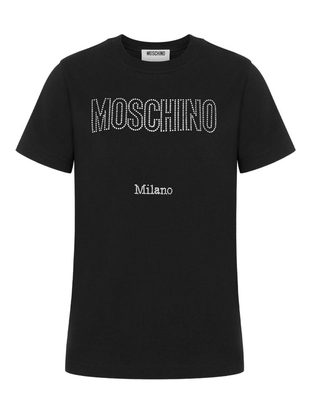 T-shirt con decorazione in nero Moschino - donna 