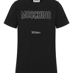T-shirt con decorazione in nero Moschino - donna 