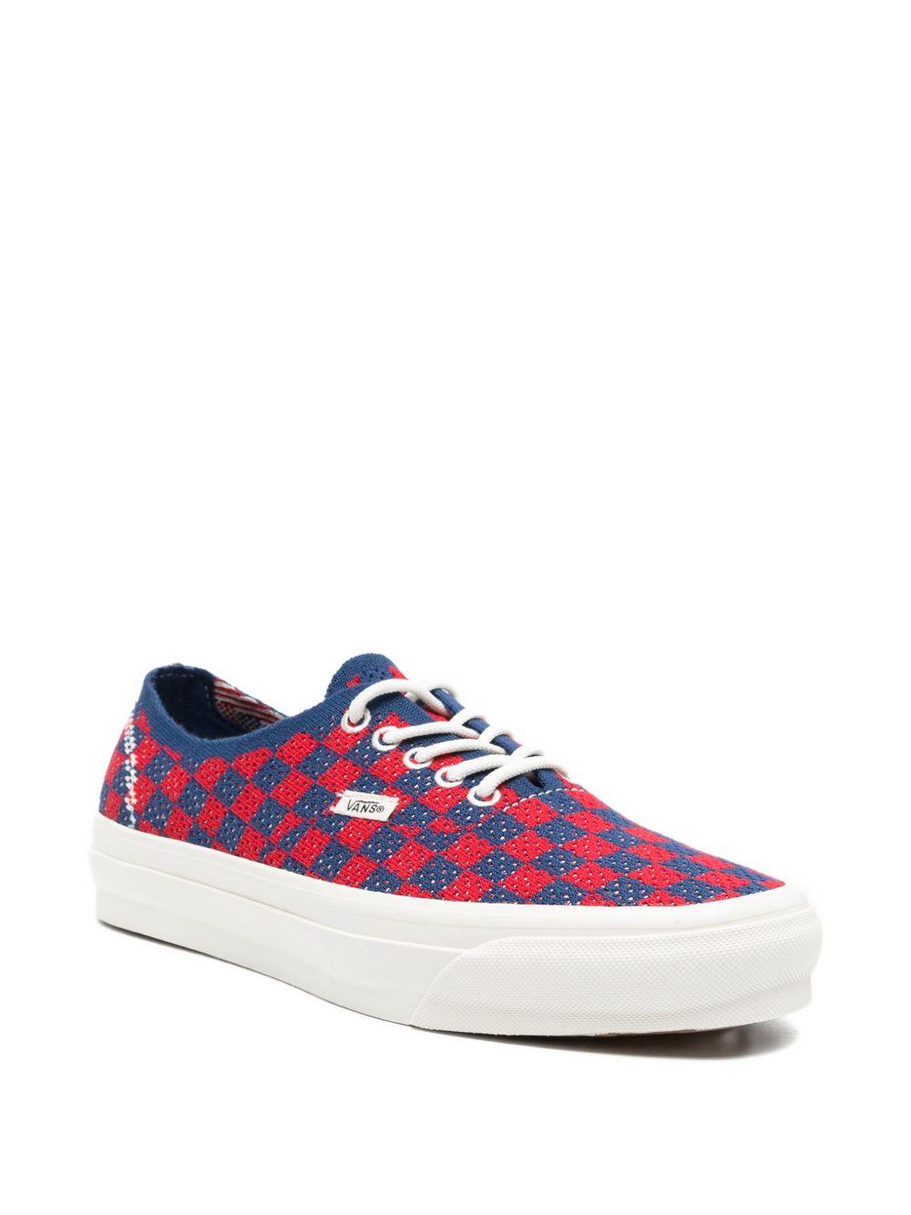 Sneakers LX Authentic 44 EK Punk Check in rosso e blu Vans - unisex 