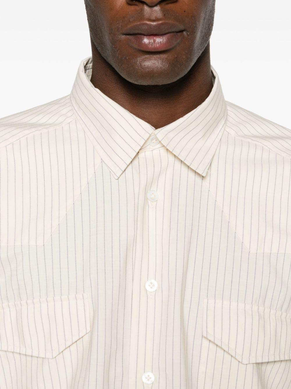 Camicia a righe in bianco Lardini - uomo 