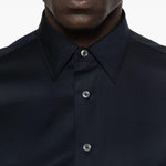 Camicia a maniche lunghe con bottoni in blu Lardini - uomo 