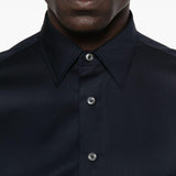 Camicia a maniche lunghe con bottoni in blu Lardini - uomo 
