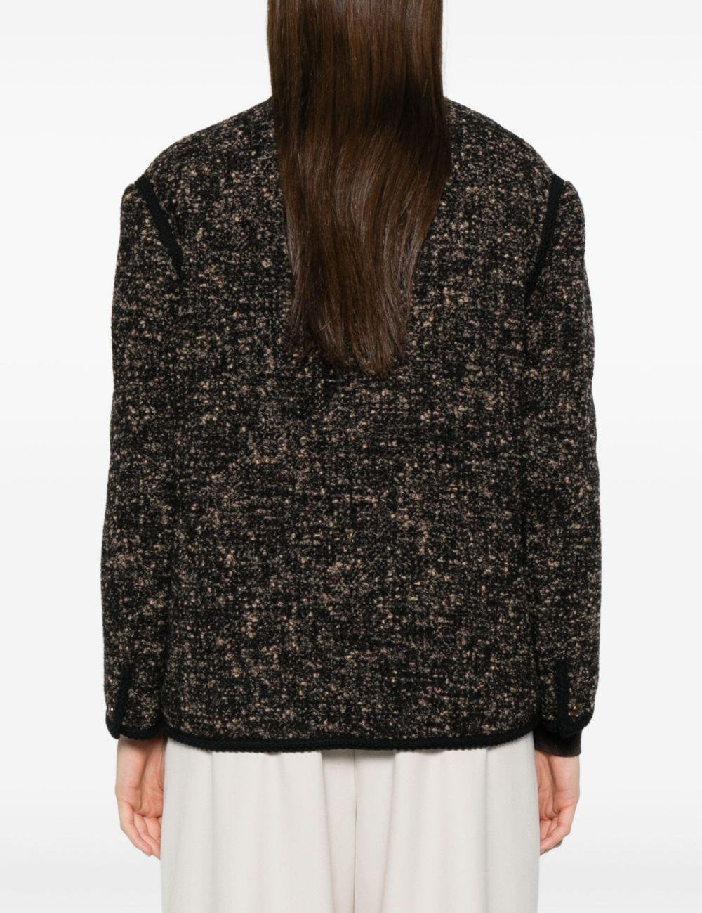 Giacca in tweed con colletto in marrone Blazé milano - donna 