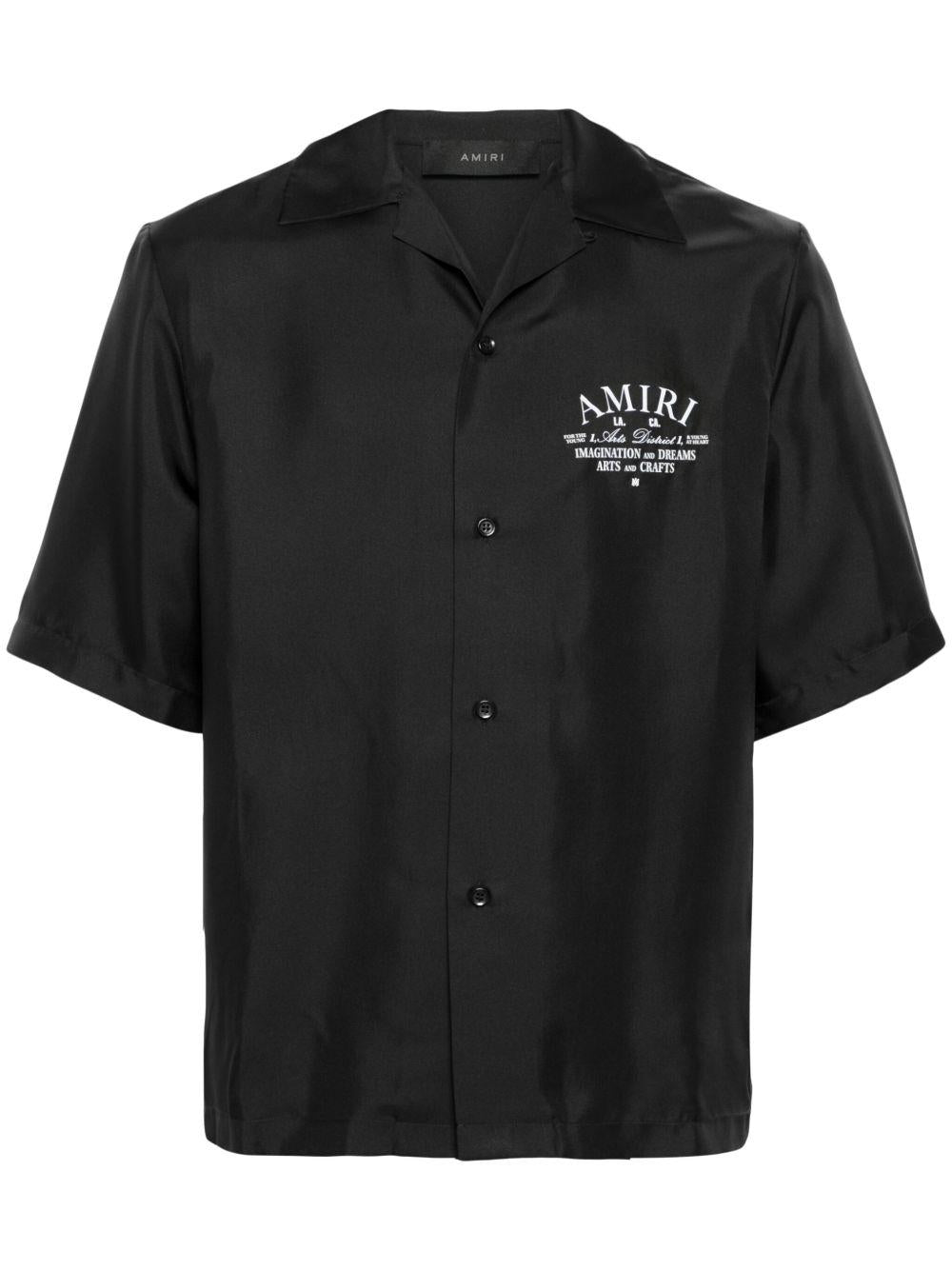 Camicia a maniche corte in nero 