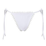 Slip bikini con laccetti laterali in bianco Jacquemus - donna 