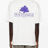 T-shirt con stampa del logo in bianco Oamc peacemaker - uomo 