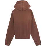 Felpa con stampa del logo in marrone Satisfy - unisex 