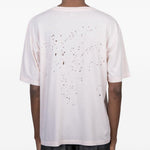 T-shirt con effetto vissuto in bianco Satisfy - unisex 