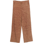 Pantaloni con motivo a scrittura ricamata in marrone Kidsuper - uomo 