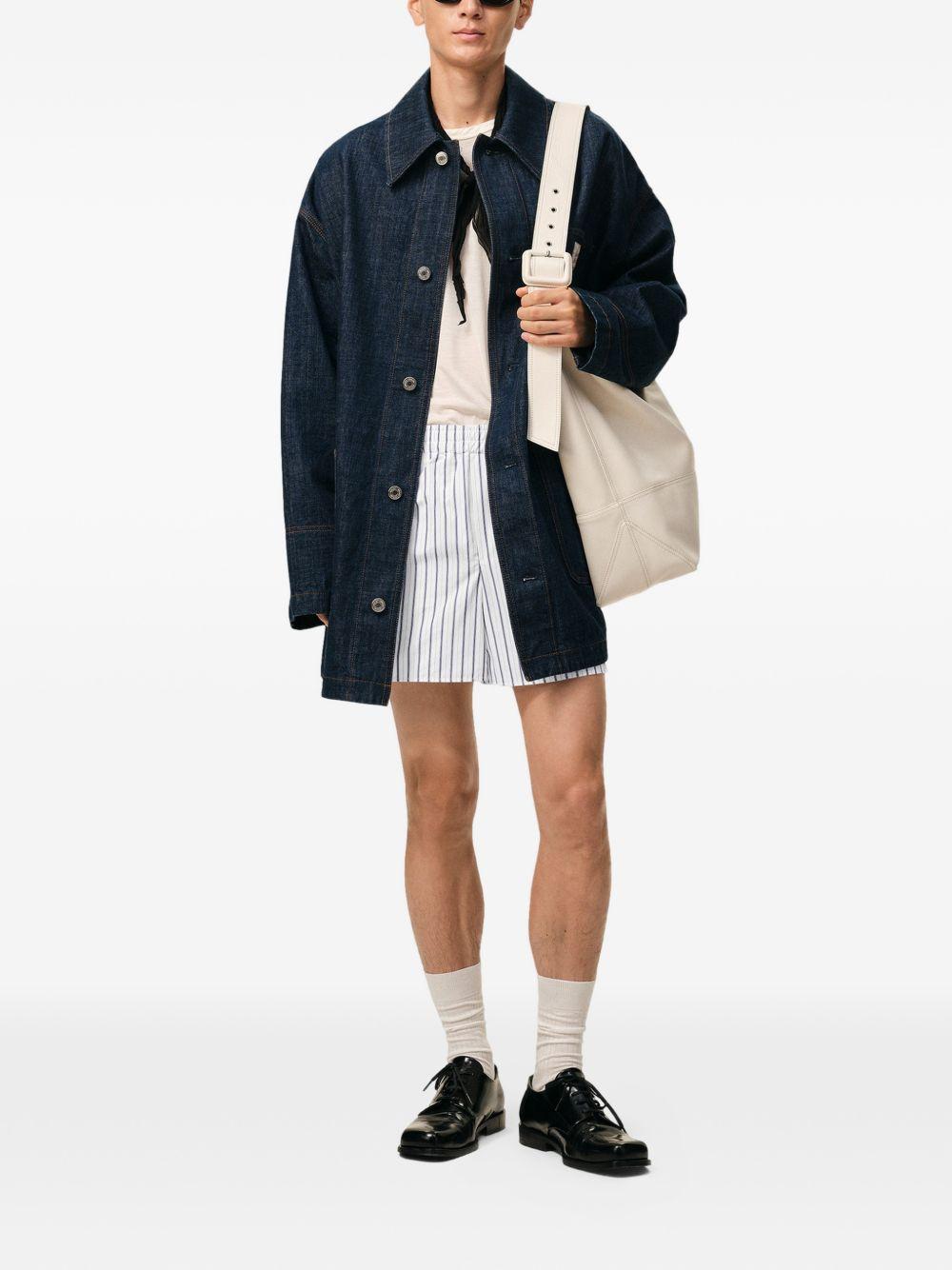 Shorts con vita elasticizzata in bianco Ami paris - uomo 