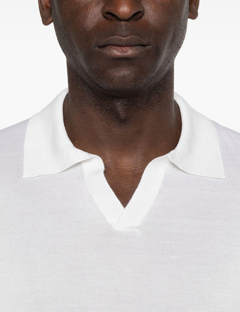 Polo a maniche corte keith in bianco Tagliatore - uomo 