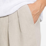 Pantaloncini con dettagli a pieghe in beige Briglia 1949 - uomo 