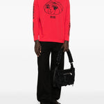 T-shirt a manica lunga stampata in rosso Simone rocha - uomo 