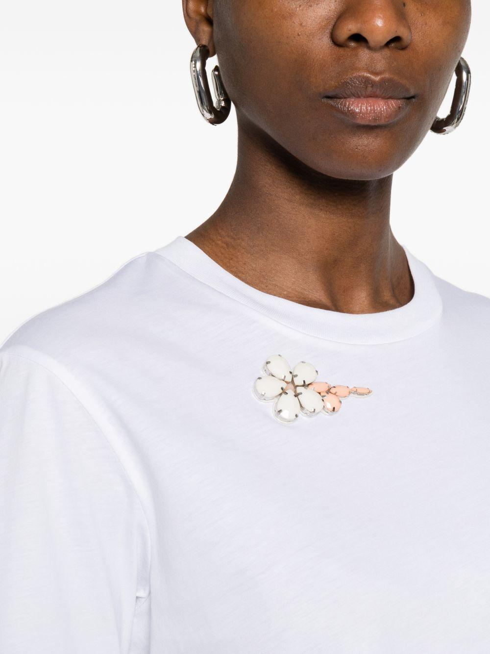 T-shirt con applicazioni in bianco Simone rocha - donna 