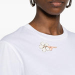 T-shirt con applicazioni in bianco Simone rocha - donna 