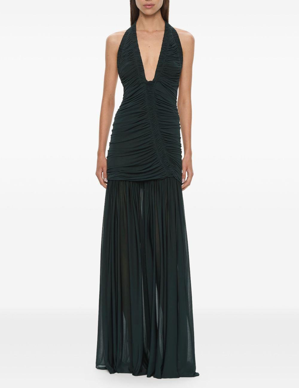 Abito orion con ruches in nero Christopher esber - donna 