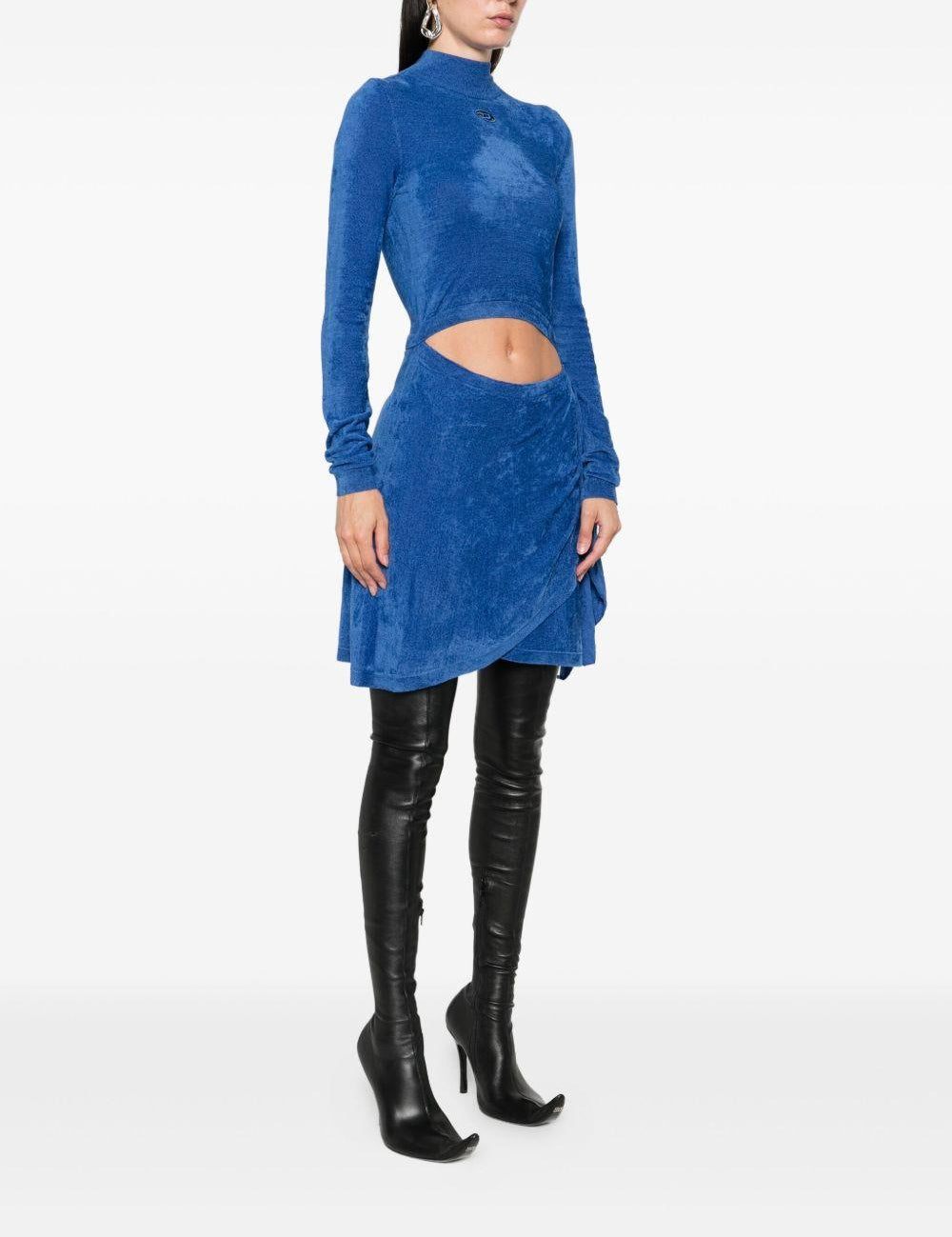 Abito con collo rialzato in blu Diesel - donna 
