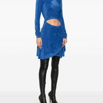 Abito con collo rialzato in blu Diesel - donna 