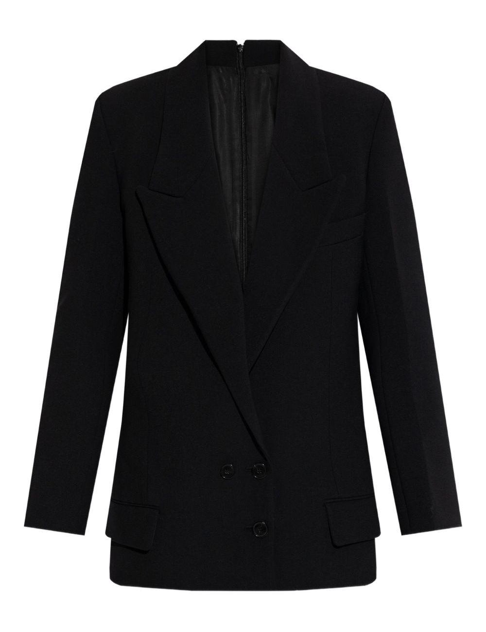Blazer doppio petto con revers a lancia in nero Victoria beckham - donna 