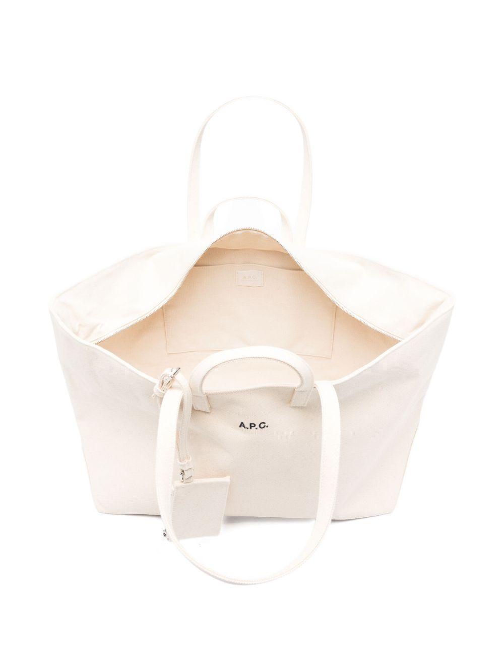 Tote bag Le Drummer Toile in avorio A.P.C. - donna 