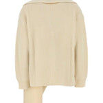 Maglione con dettaglio a sciarpa in beige Jil sander - donna 