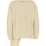 Maglione con dettaglio a sciarpa in beige Jil sander - donna 