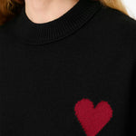Maglione ami de coeur in nero Ami paris - unisex 