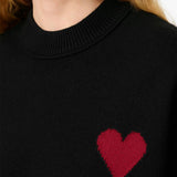 Maglione ami de coeur in nero Ami paris - unisex 