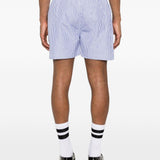 Shorts a righe in blu Willy chavarria - uomo 