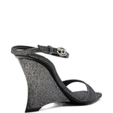 Sandali con zeppa D-Amber in argento Diesel - donna 