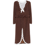 Abito midi a pois in marrone Alessandra Rich - donna 