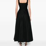 Abito lungo con pieghe in nero Sportmax - donna 