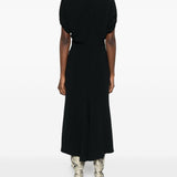 Abito midi Edith con scollo a V in nero Victoria Beckham - donna 