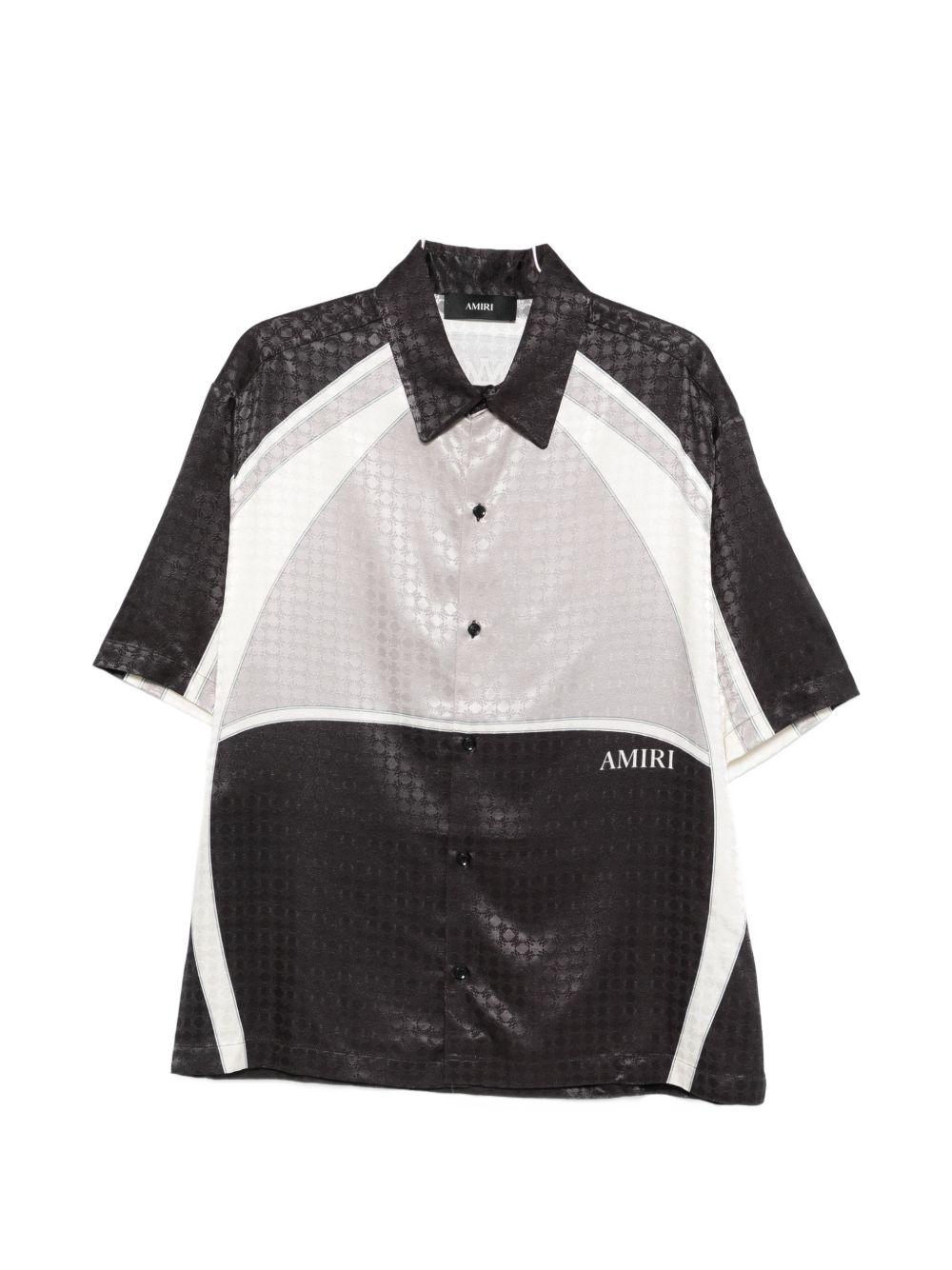 Camicia con inserto geometrico in bianco e nero AMIRI - uomo 