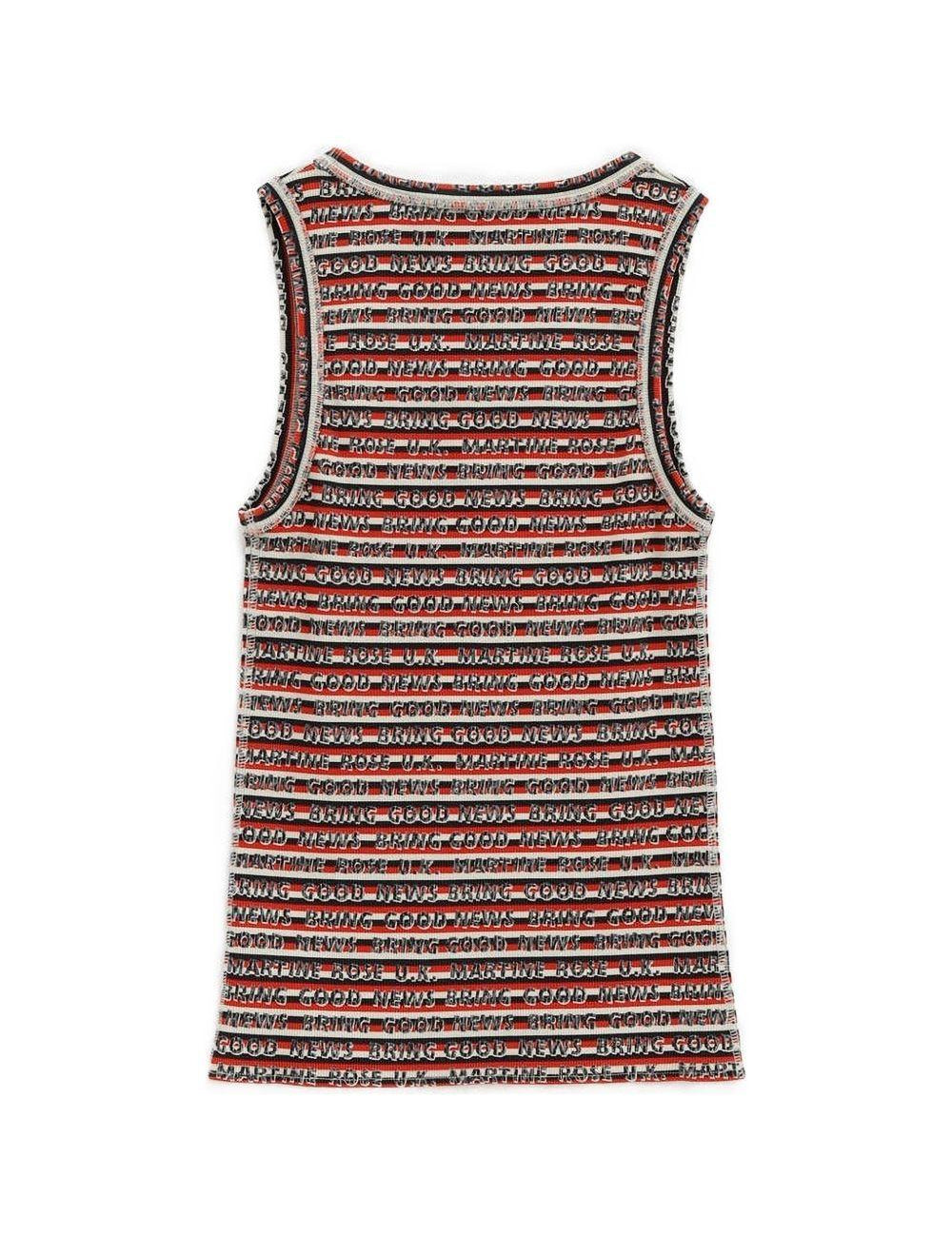 Canotta a righe in rosso Martine rose - unisex 