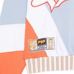 Felpa color block con stampa grafica in arancione e blu Pdf - uomo 