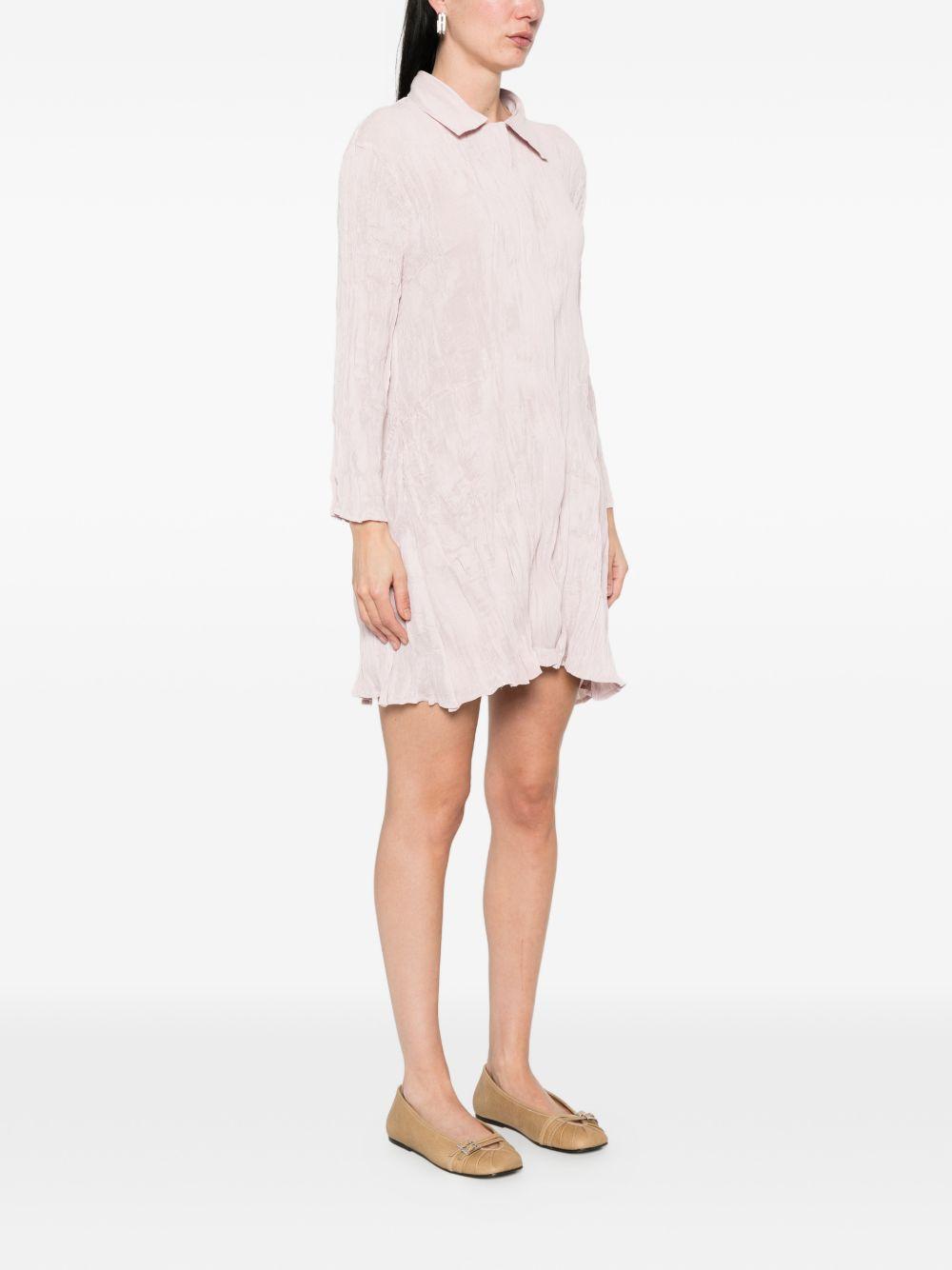 Abito Chemisier corto plissettato in rosa GONGDID DESIGN - donna 