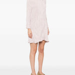 Abito Chemisier corto plissettato in rosa GONGDID DESIGN - donna 