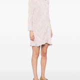 Abito Chemisier corto plissettato in rosa GONGDID DESIGN - donna 