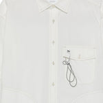 Camicia a maniche corte con moschettone in bainco And wander - uomo 