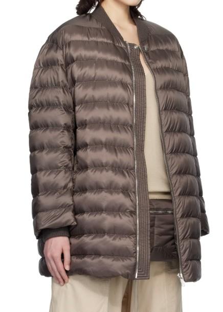 Parka trapuntata flight in marrone Rick Owens x Moncler - unisex<BR/> 