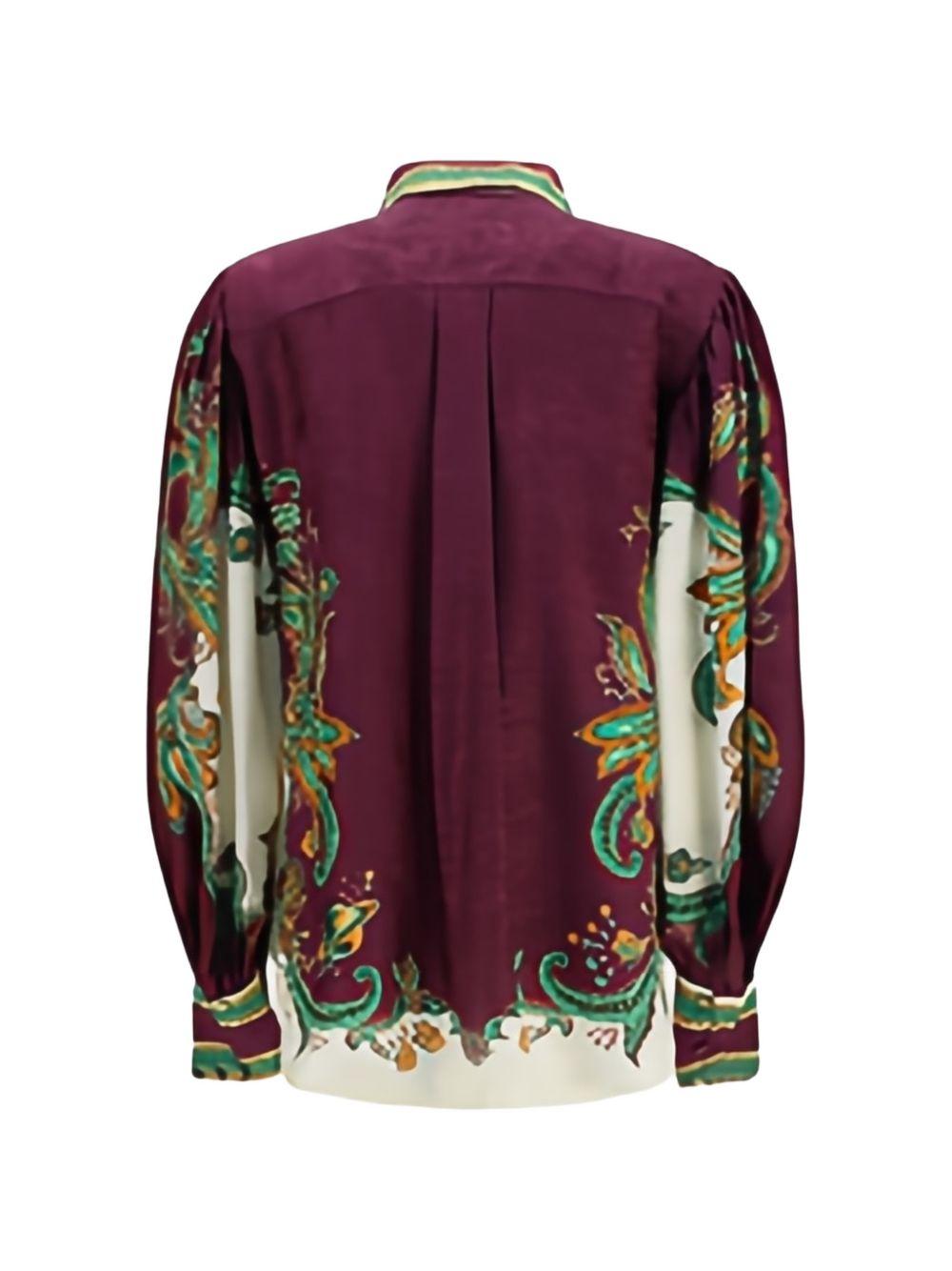 Camicia Ruthie con maniche a palloncino multicolore 