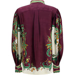 Camicia Ruthie con maniche a palloncino multicolore 