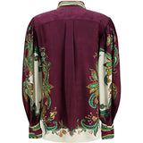 Camicia Ruthie con maniche a palloncino multicolore 